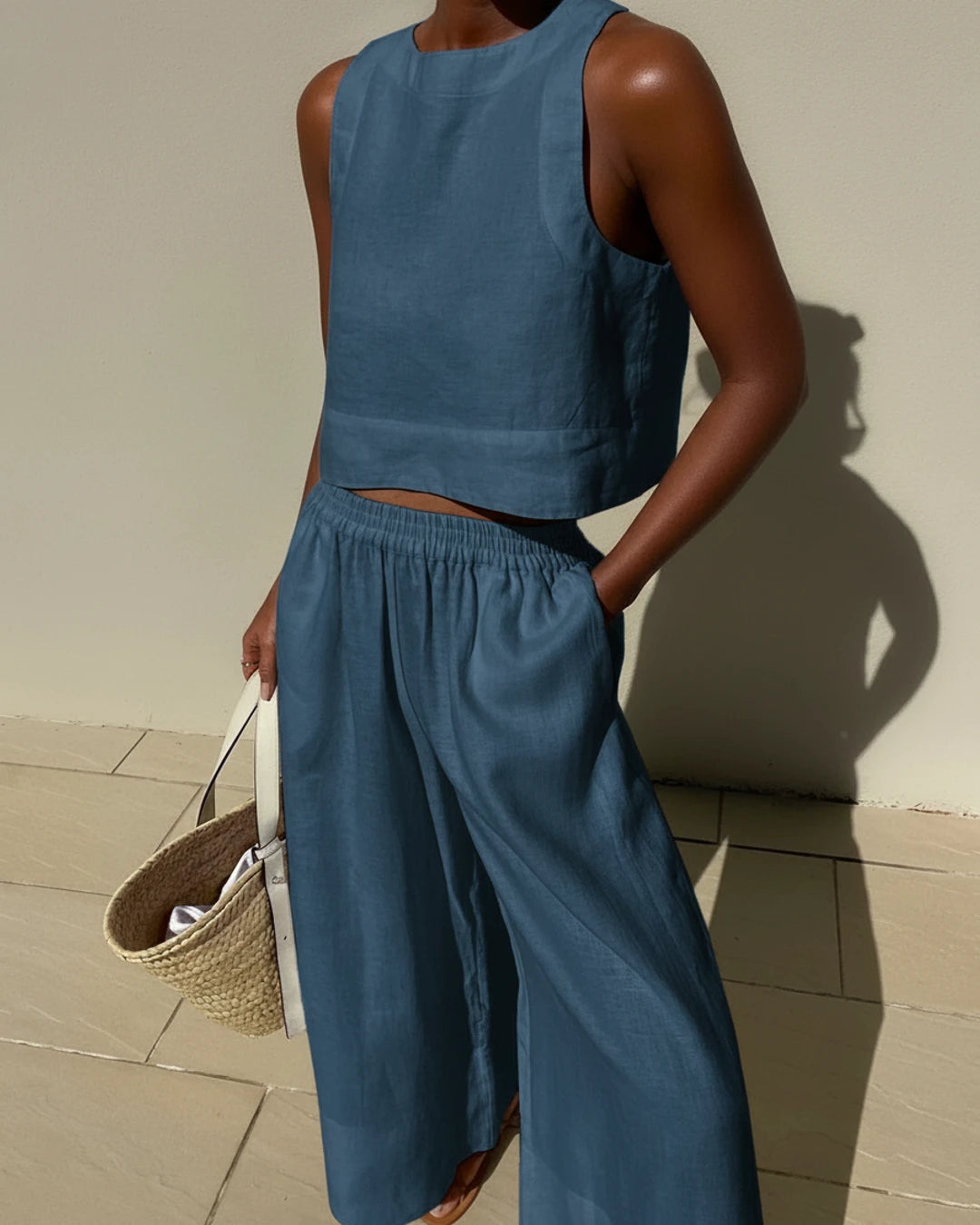 Women's Sleeveless Tank Top and Pants Set