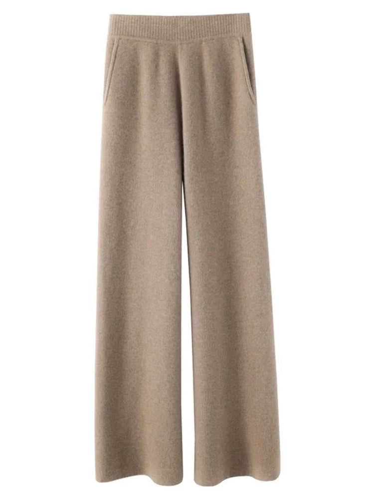 AstraSilk High-Waisted Cashmere Comfort Pants For All-Day Warmth And Softness
