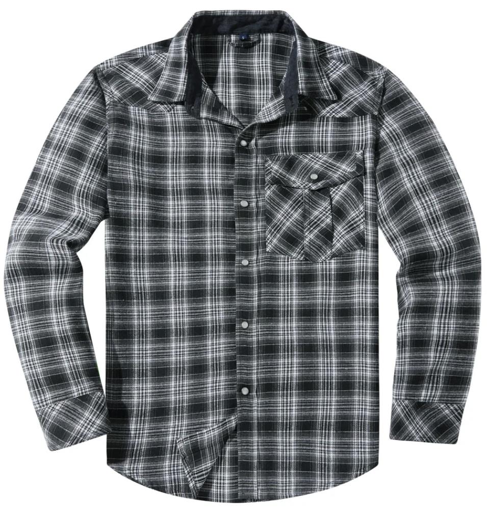Image of Brody | Men's Long Sleeve Plaid Shirt