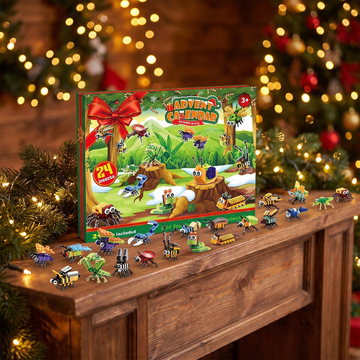 Bug and Insect Advent Calendar for Kids, 24 Brick Builds plus 2 Secret Builds
