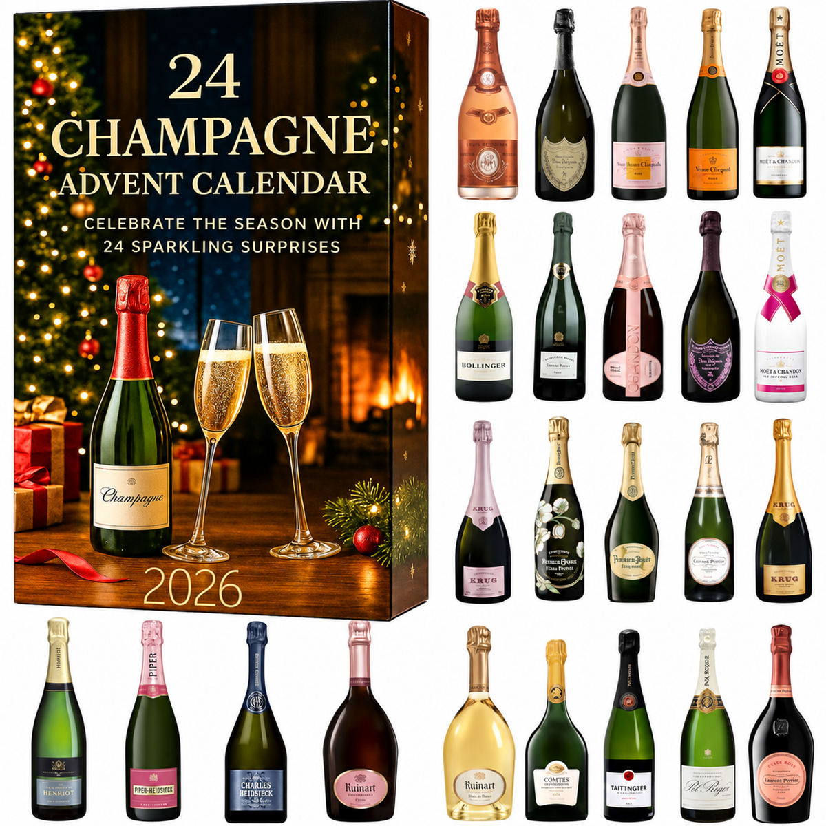 Champagne Countdown Advent Calendar 2026
