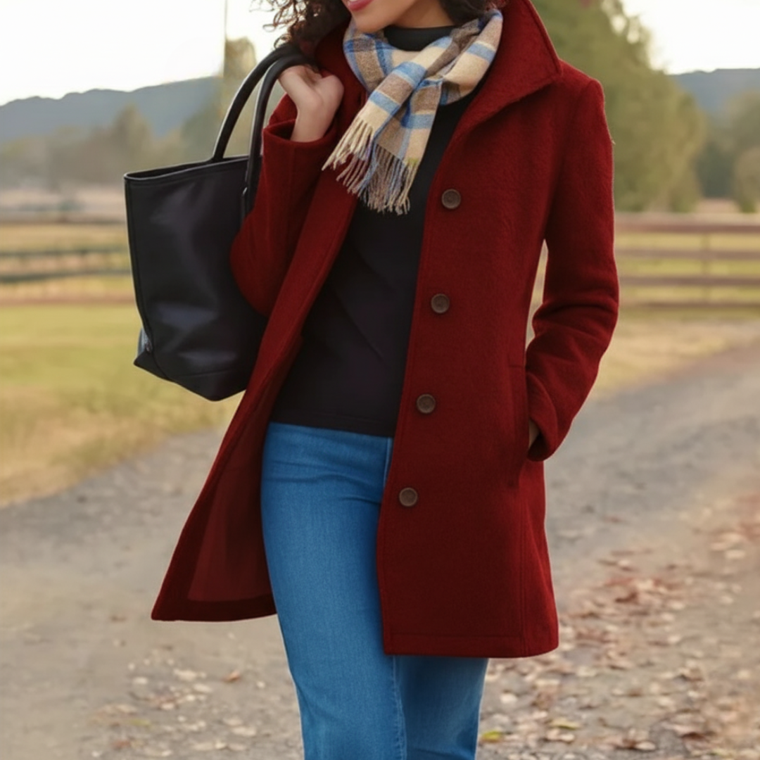 Classic Mid-Length Button Coat