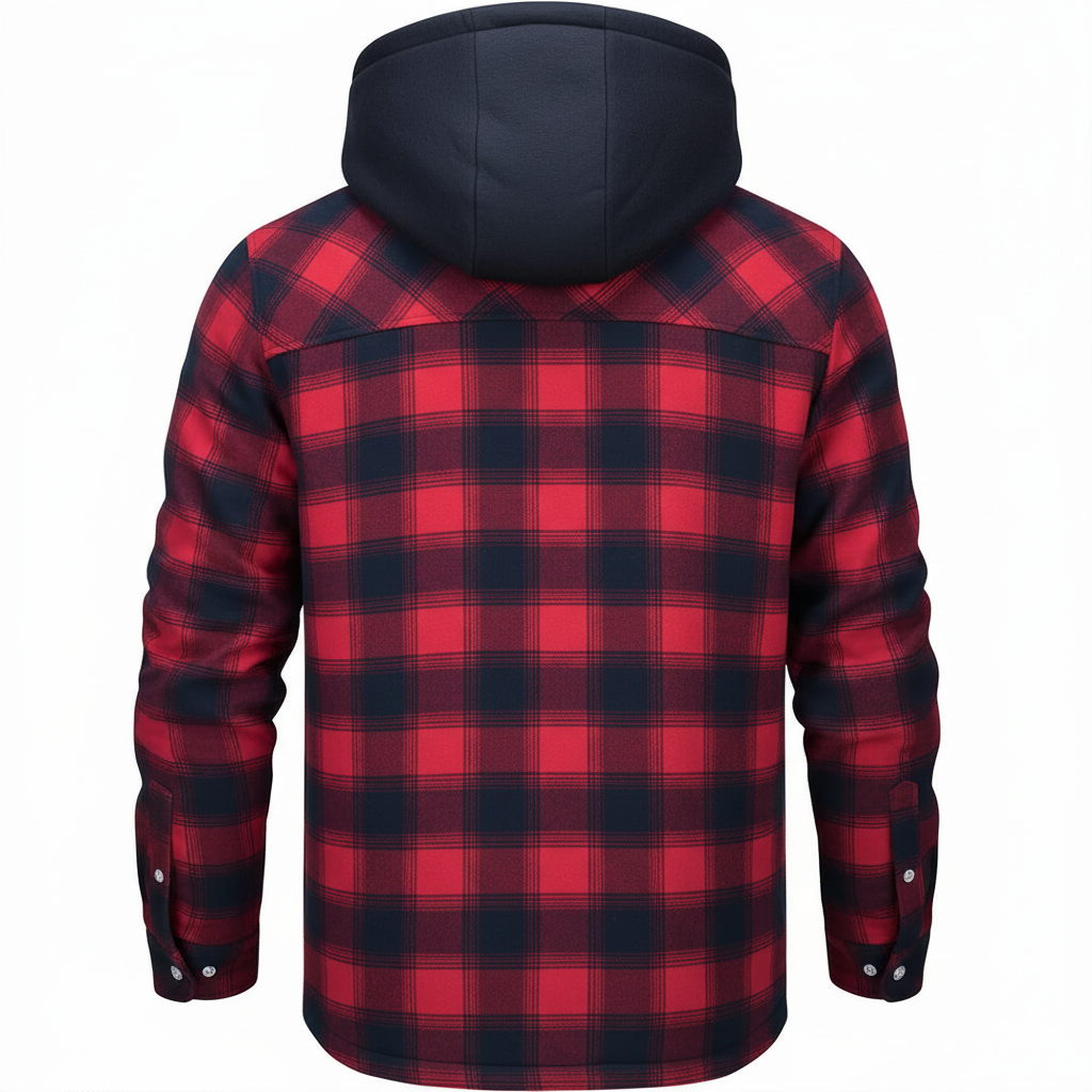 Image of Davin | Men's Hooded Plaid Jacket