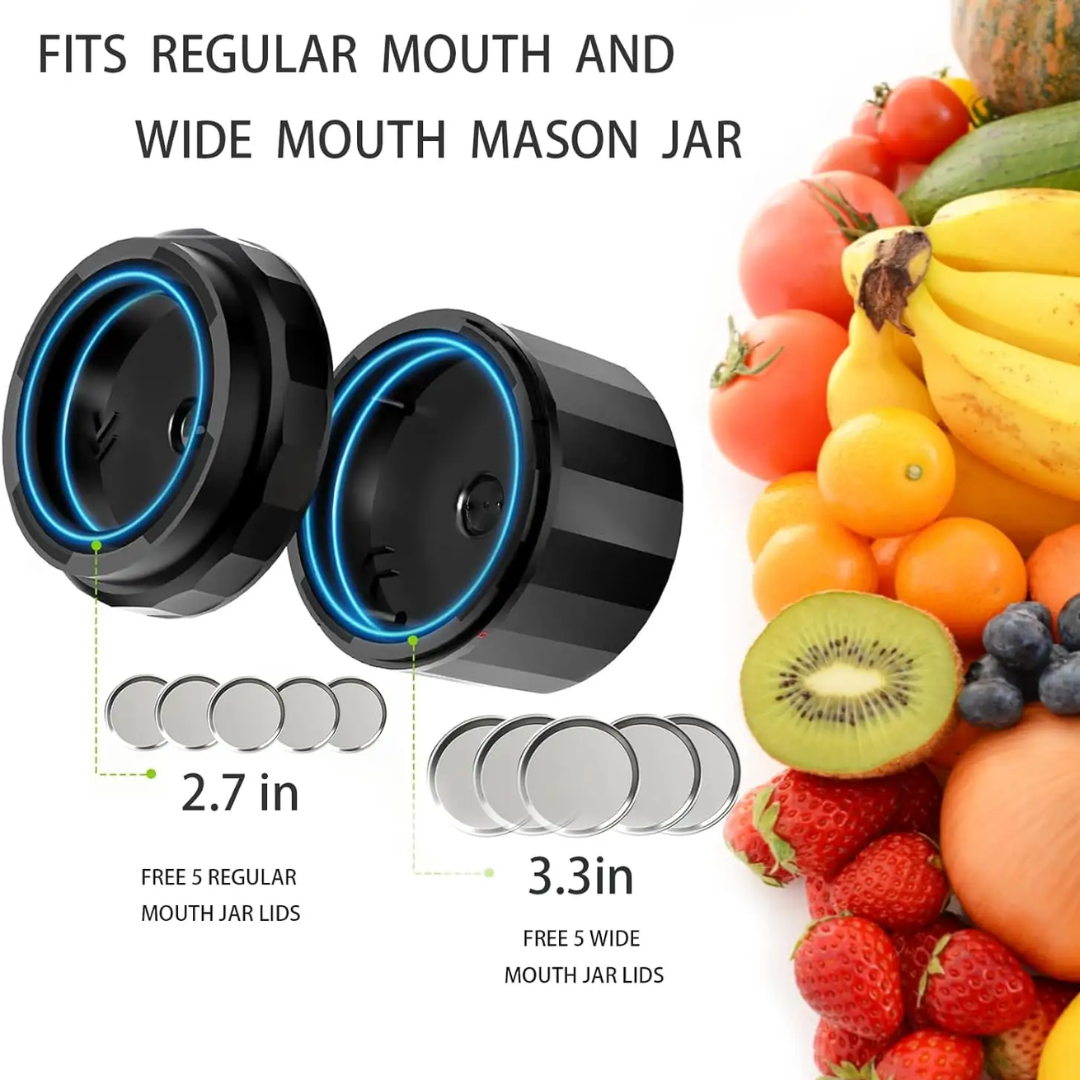 Electric Mason Jar Vacuum Sealer Kit - Keep Freshness Fast!