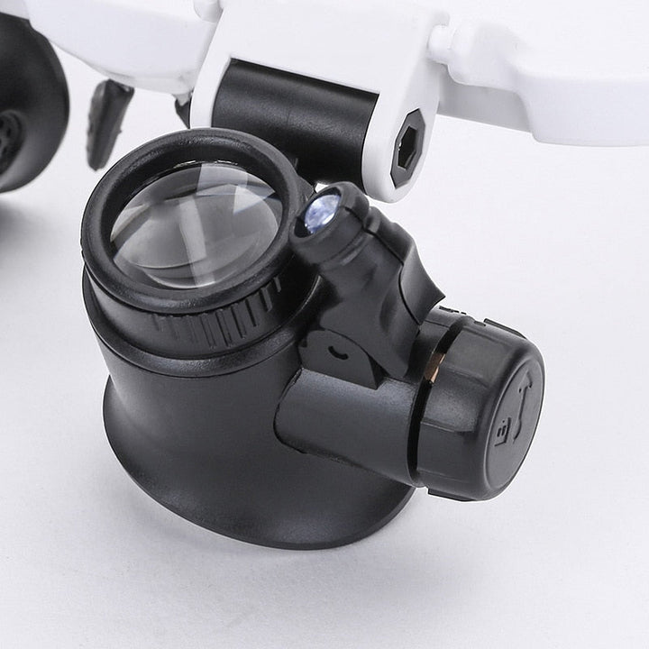 HD Magnifying Glasses with LED Light and Interchangeable Lenses - Optiview
