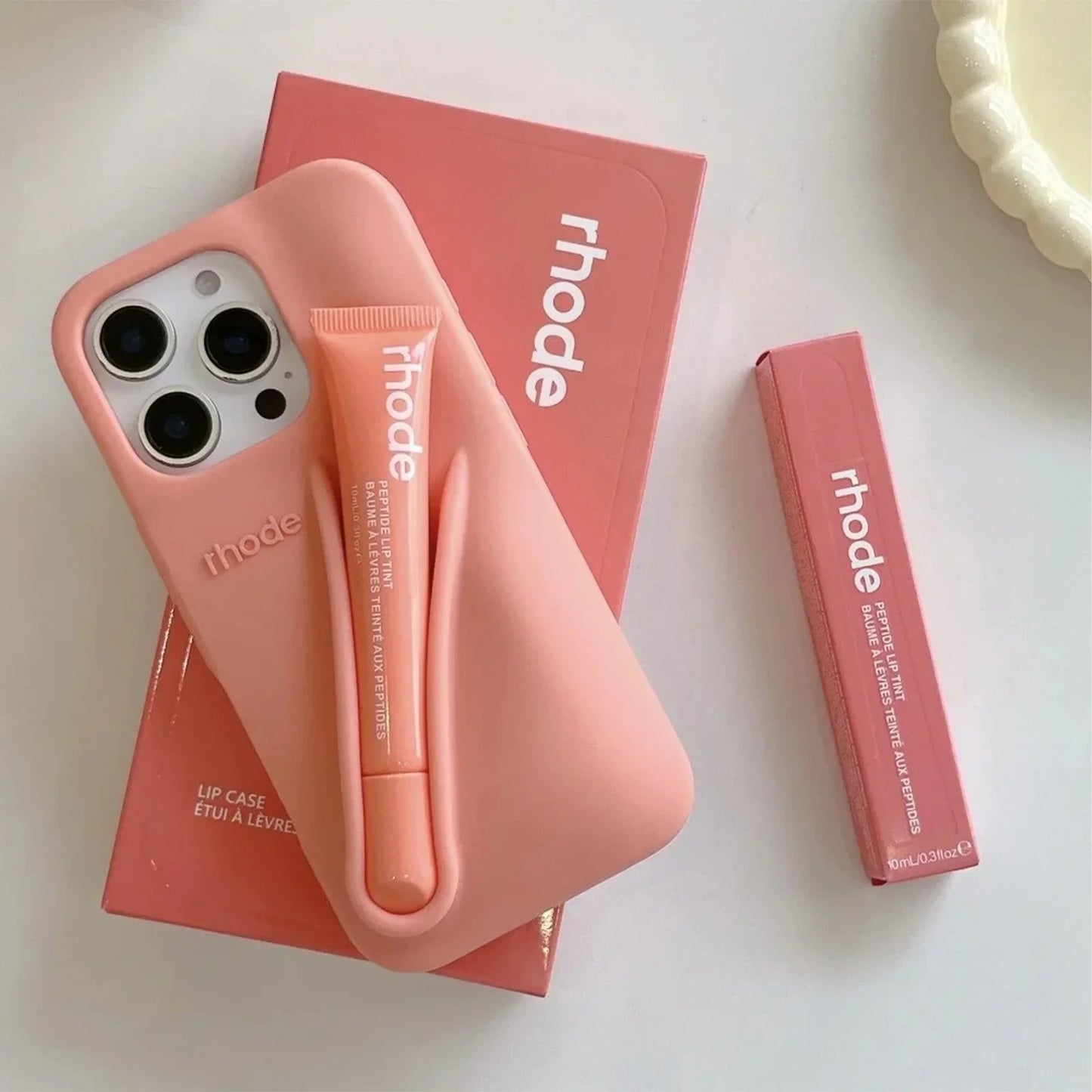 iPhone Case with Lip Gloss Set for iPhone 13-17