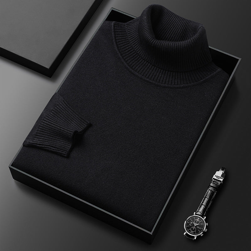 Men's Soft Knitted Roll-Neck Sweater