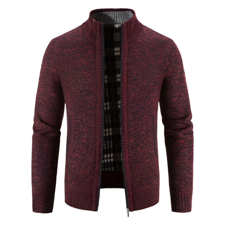Men's Warm Fleece Cardigan with Zip