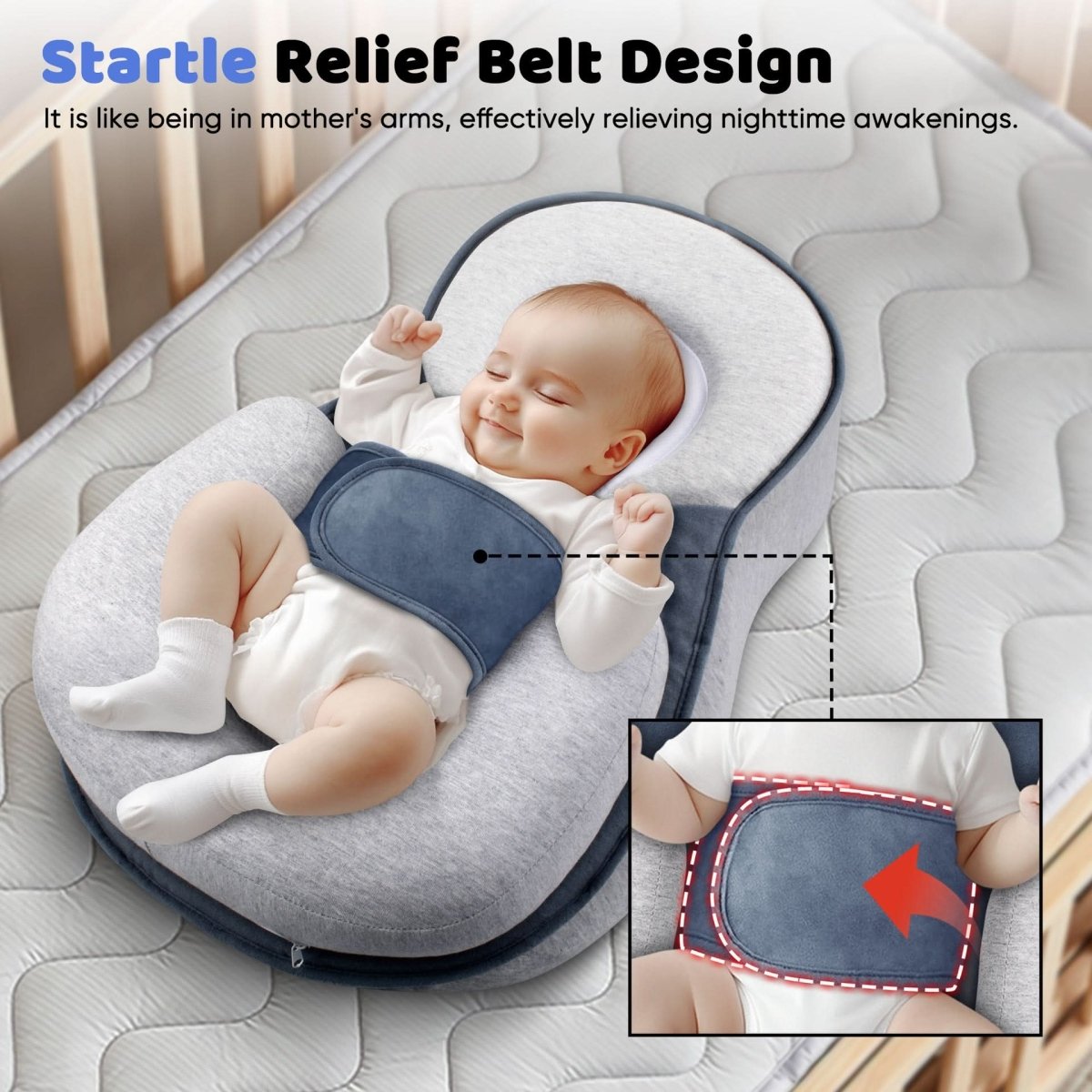 NESTLENAP Baby Pillow – Ergonomic Pillow for Safe Baby Sleep