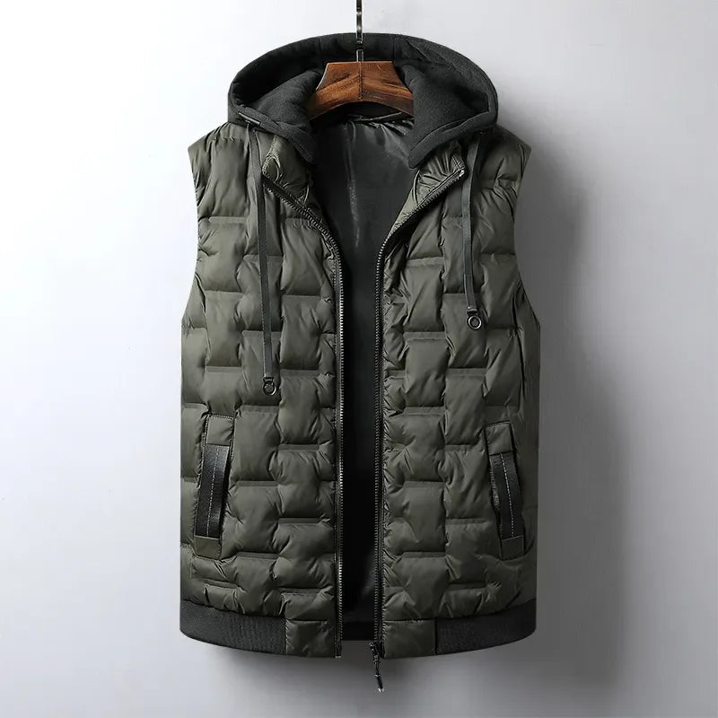 Image of Raphael | Men's Hooded Puffer Vest