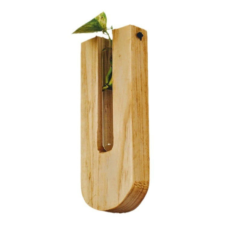 Rustic Wood Wall Plant Holder Set