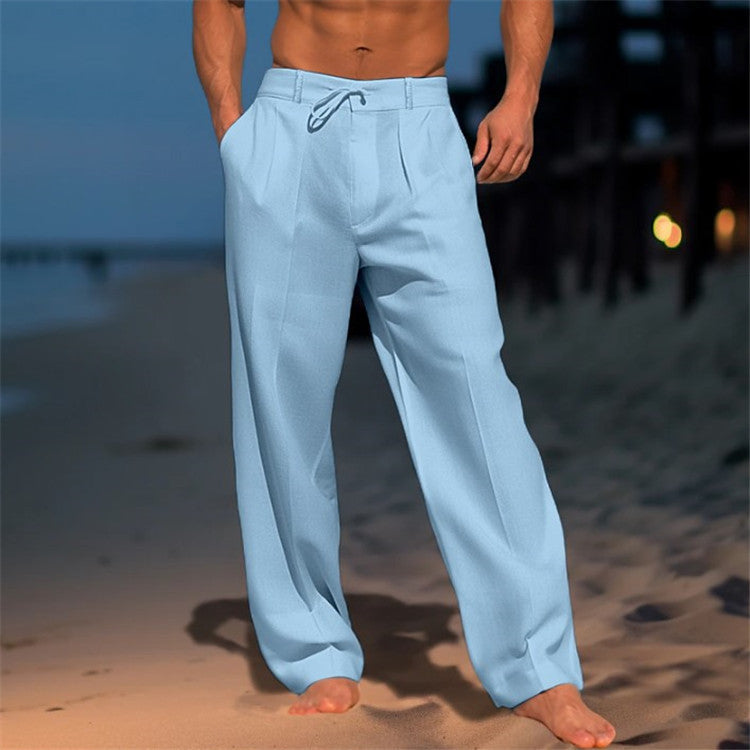 Image of Tobias | Men's Wide Leg Drawstring Trousers