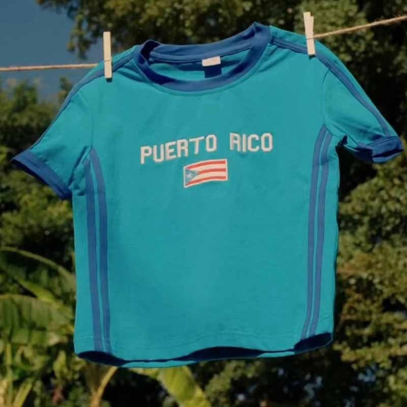 Unisex Slim Fit Retro Sporty Short Sleeve T-Shirt with Flag Motif