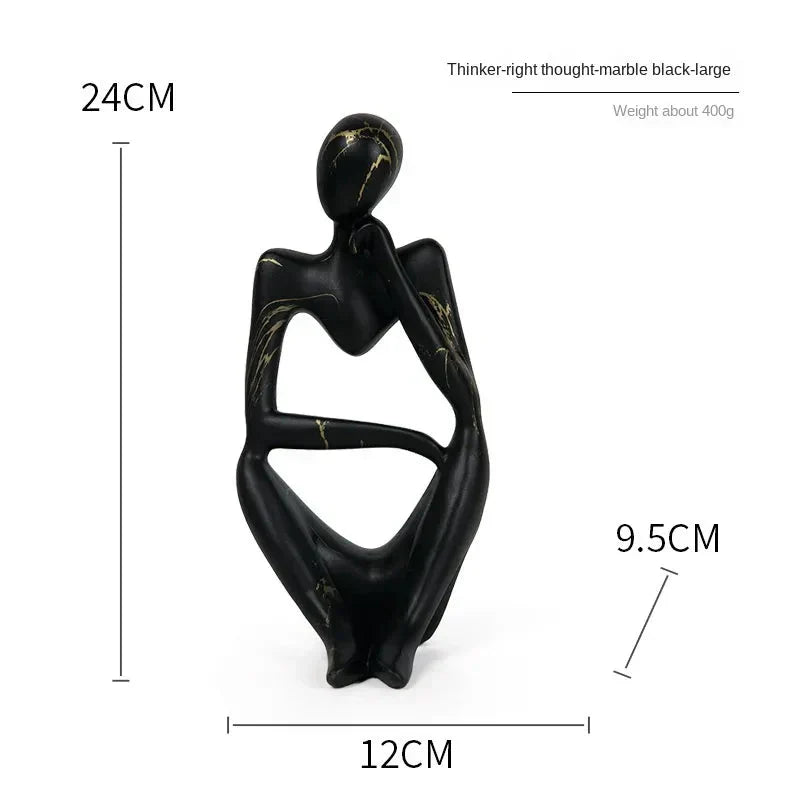 Wearclo | Abstract Thinker Sculpture | Handmade Resin Table Decoration