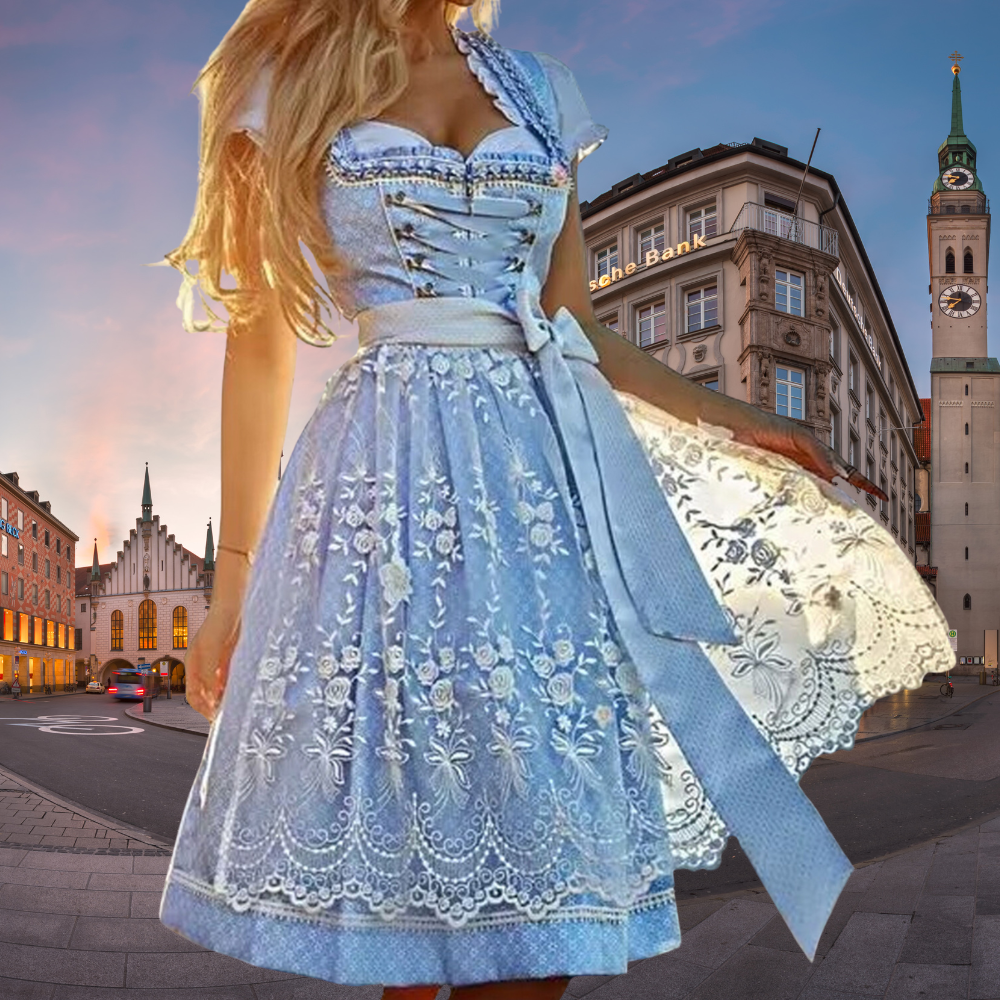 Wearclo Fashion Unique Women's Traditional Dress with Apron