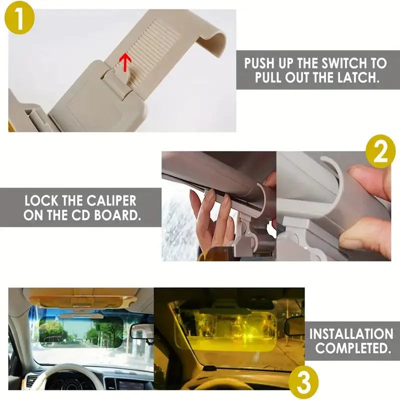 Wearclo | Glare Light Blocker – Glare Reduction with Day and Night Filter for Clear Vision