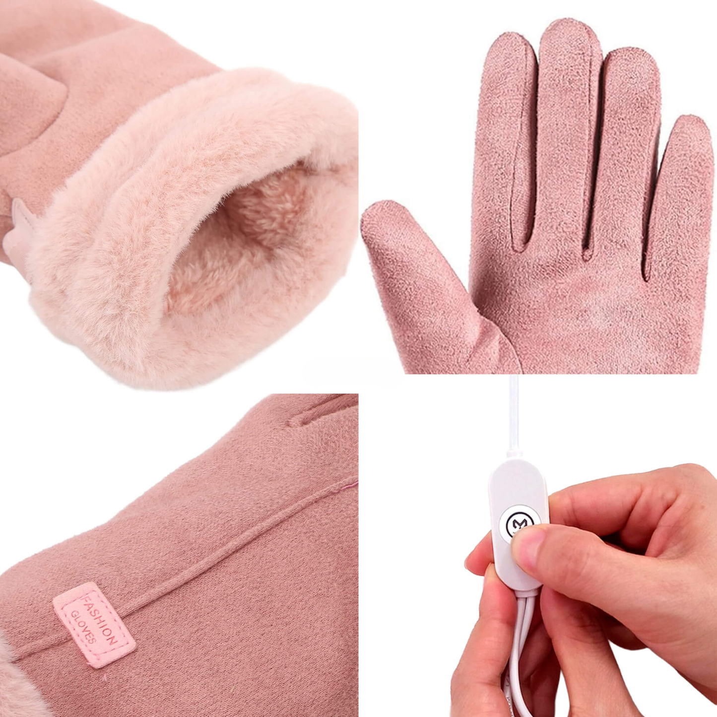 Wearclo | Heated Gloves for Women UK – Ladies Thermal Waterproof Winter Gloves with Touch Screen & USB Rechargeable Warm Design