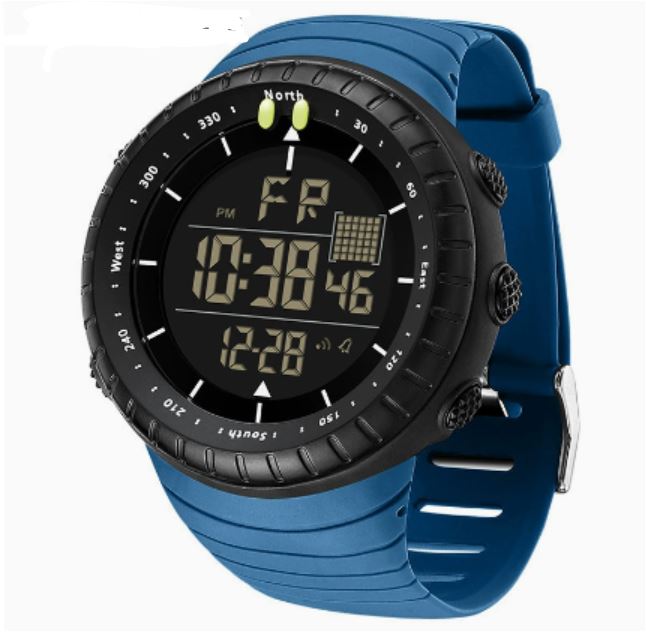 Wearclo | Henry Waterproof Men’s Digital Sports Watch – Shockproof, Tactical & LED Backlit Outdoor Timepiece