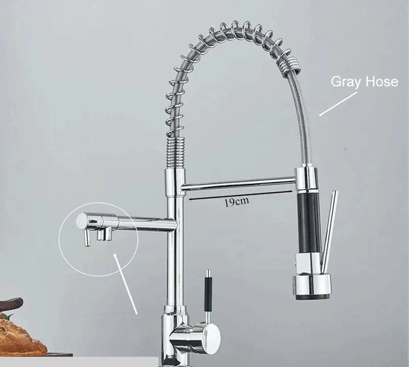 Wearclo | Kitchen Faucet with Spiral Spout & 360° Rotation