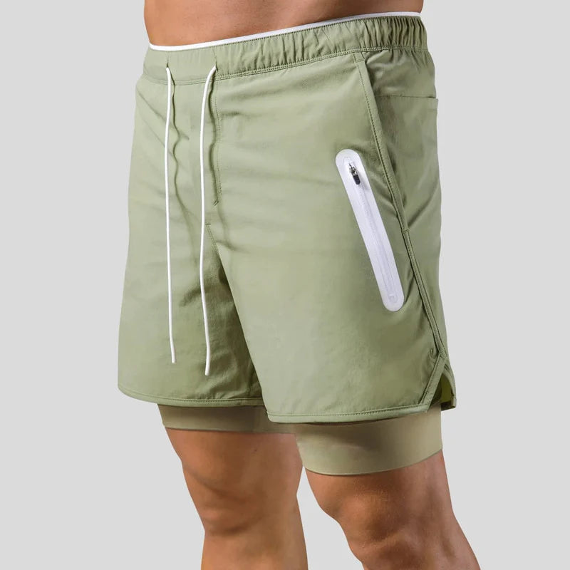 Wearclo | Men's 2-in-1 Compression Shorts