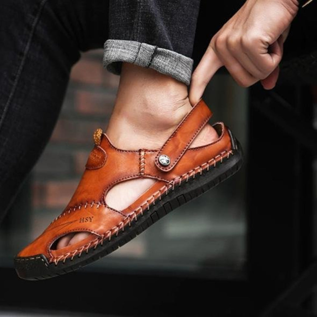 Wearclo | Men's Open Toe Stitch Sandals
