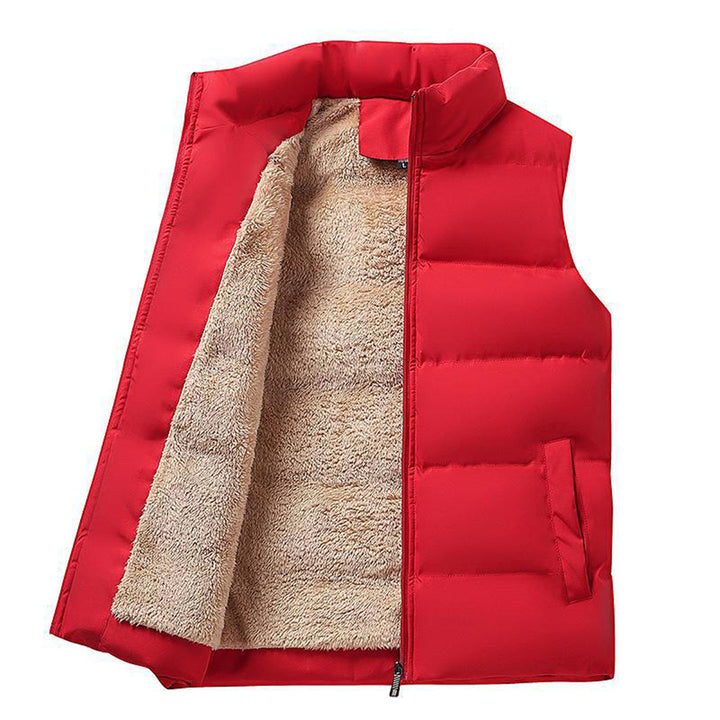 Wearclo | Men's Padded Gilet With Shearling Lining