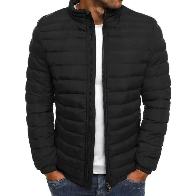 Wearclo | Men's Padded Jacket with Stand-Up Collar