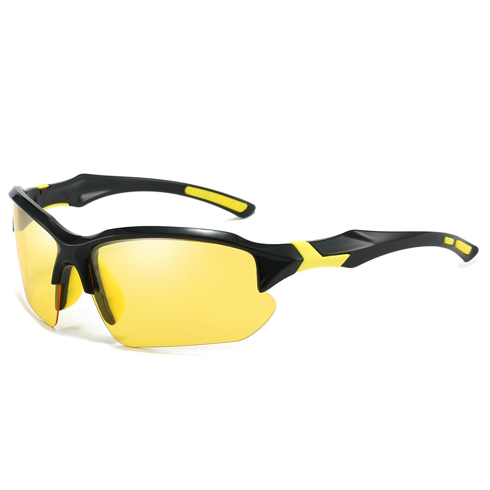 Wearclo | Men's Polarized Sports Sunglasses with Wrap-Around Frame