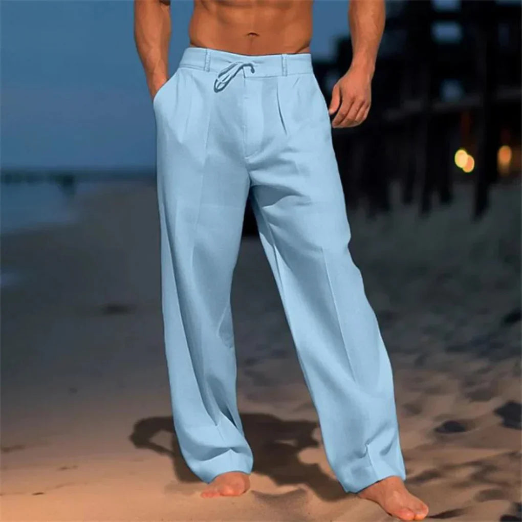 Wearclo | Men's Relaxed Fit Pleated Trousers
