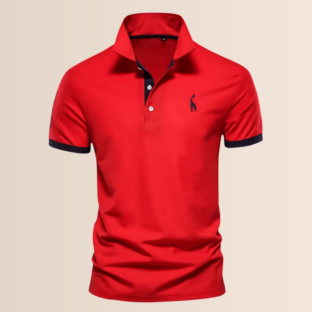 Wearclo | Men's Short Sleeve Polo Shirt with Contrast Collar