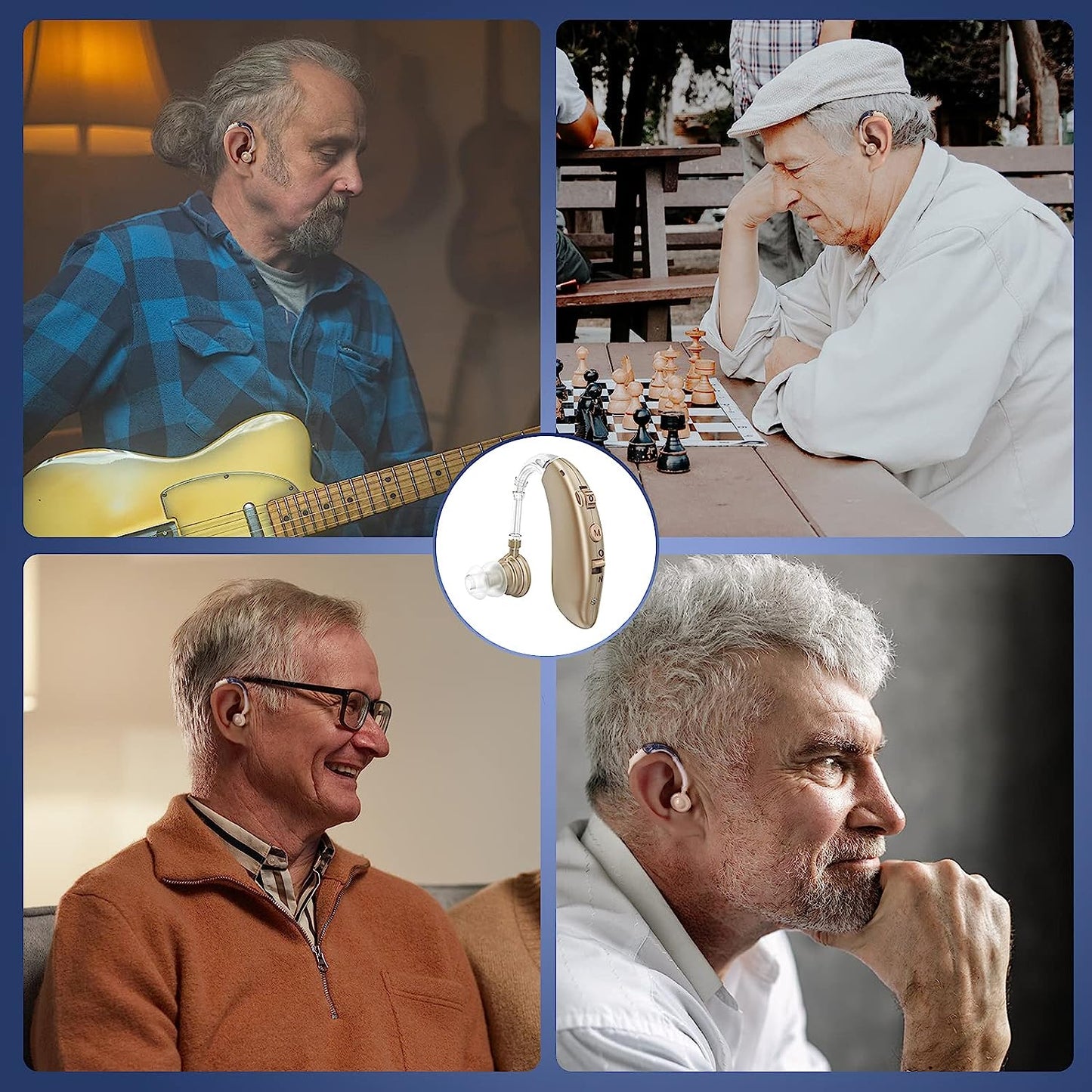 Wearclo | Rechargeable Digital Behind the Ear Hearing Aids BTE With Noise Reduction