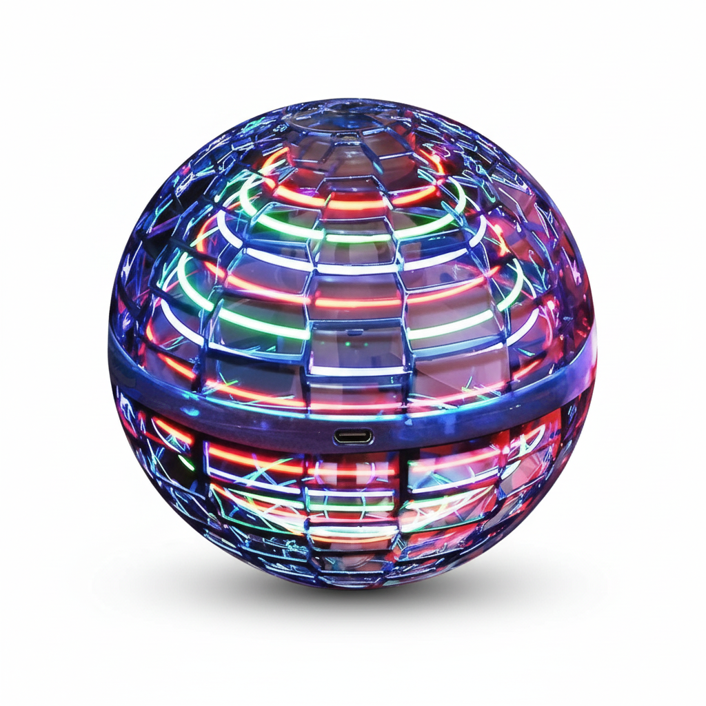 Wearclo | The Original Flying Orb Ball | Aerodynamic Flight Spinner with LED Effects | 360° Rotation & Boomerang Function | Shock-Resistant Housing & USB Fast Charging