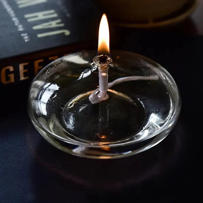 Wearclo | Transparent Oil Lamp Made of Glass as Candle Holder