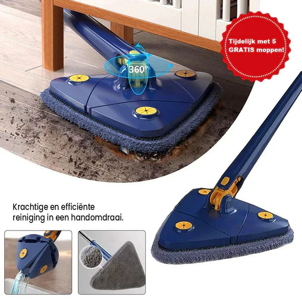 Wearclo | Triangle Mop 360° Swivel Head for Easy Cleaning