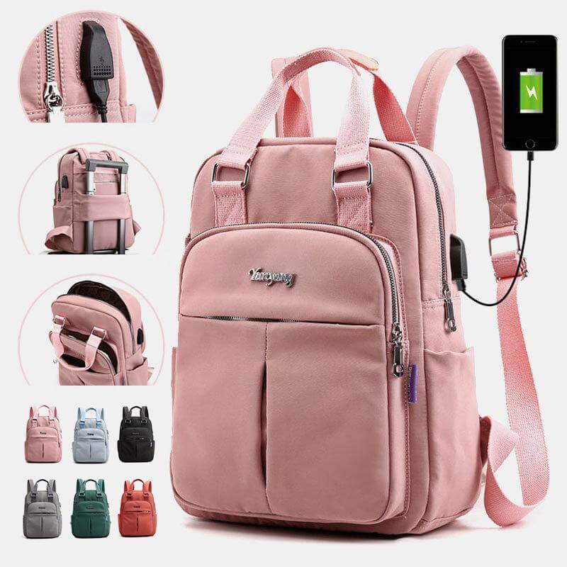 Wearclo | Waterproof Multifunctional Backpack – Durable Travel, Work & School Bag with USB Charging Port