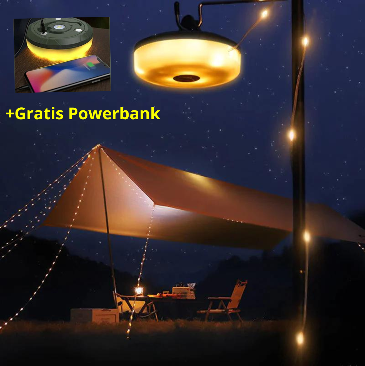Wearclo | Waterproof Portable Camping Lamp With Lights