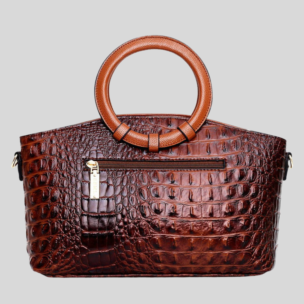 Wearclo | Women's Bag with Alligator Pattern in Leather