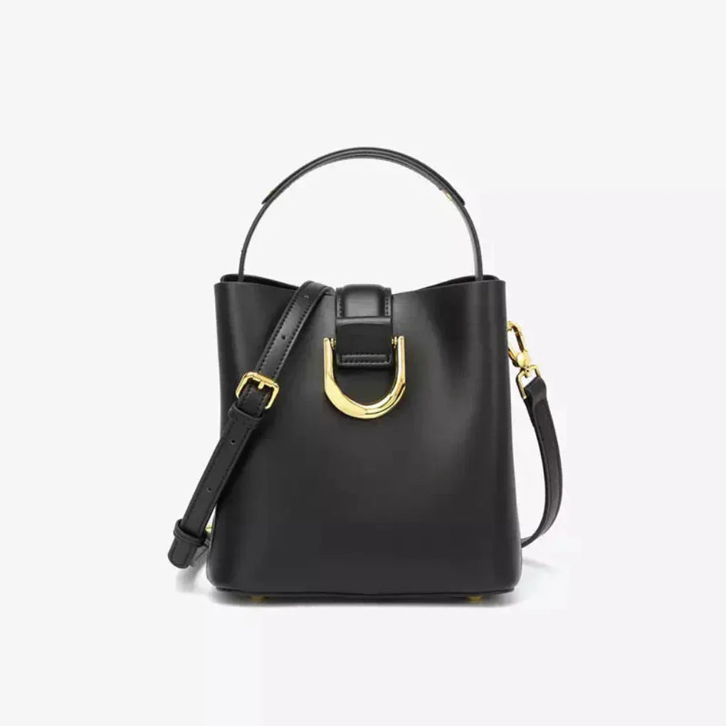 Wearclo | Women's Bucket Handbag with D-Ring Buckle