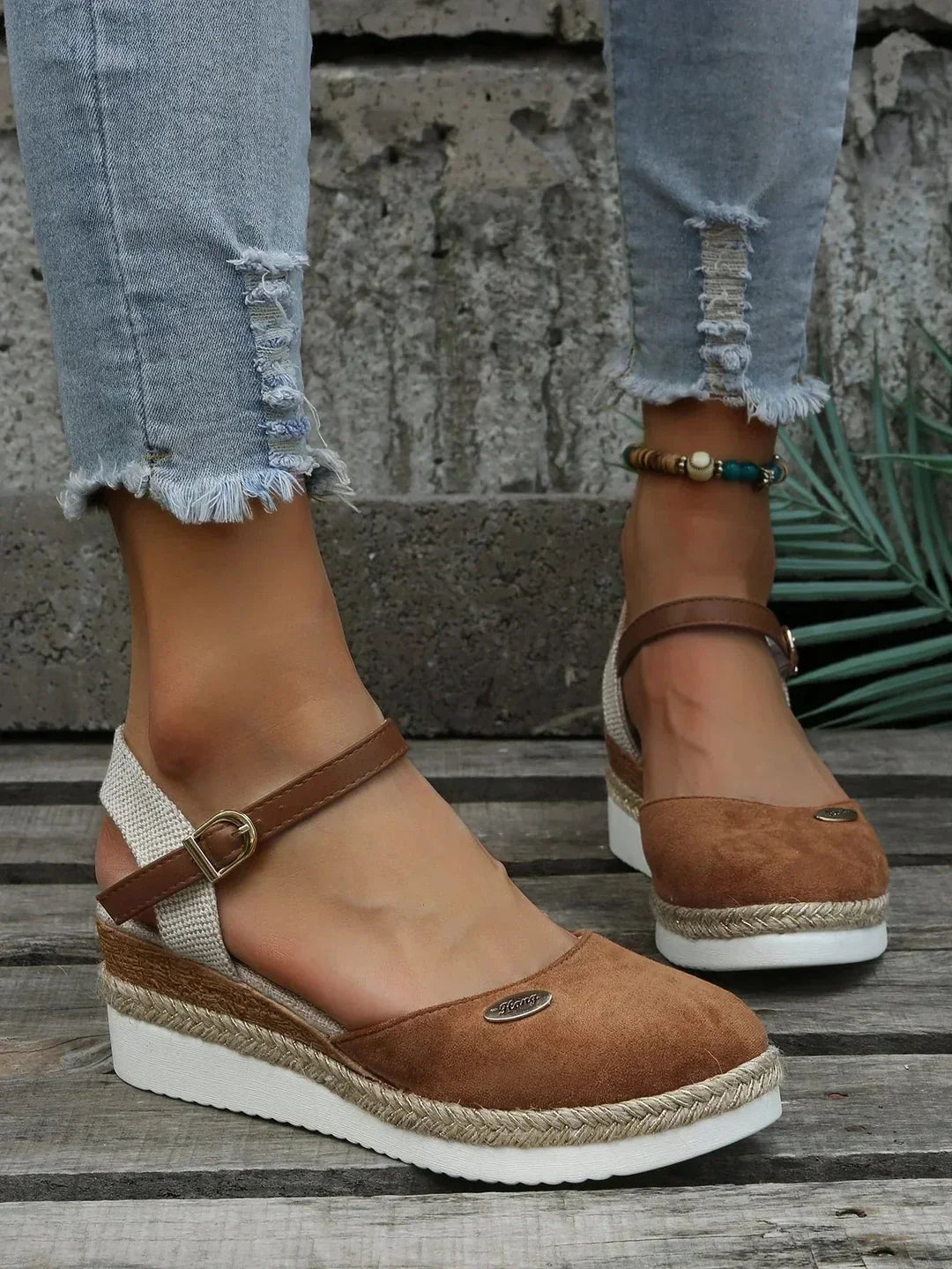 Wearclo | Women's Espadrille Platform Sandals