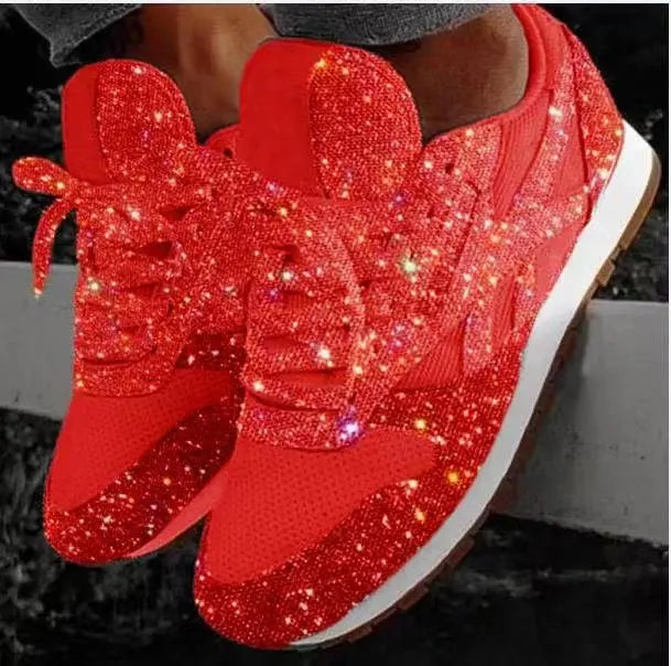 Wearclo | Women's Glitter Sneakers