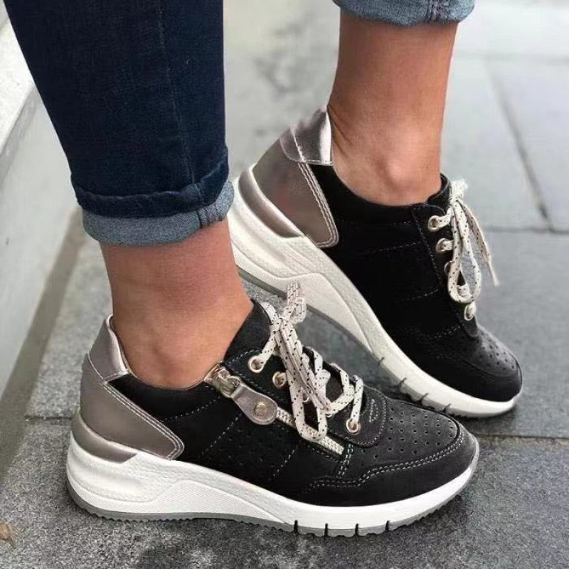 Wearclo | Women's Orthopedic Walking Sneakers with Zipper