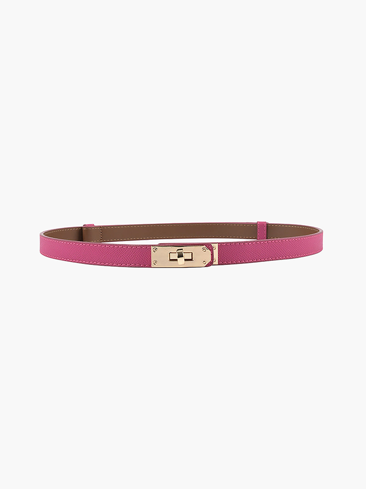 Wearclo | Women's Thin Belt with Gold Buckle