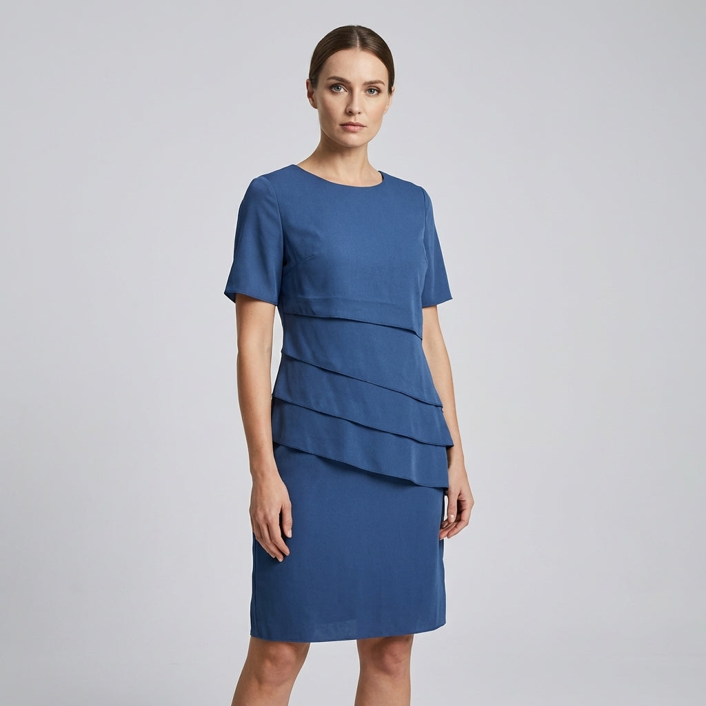 Wearclo | Women's Tiered Overlay Midi Dress