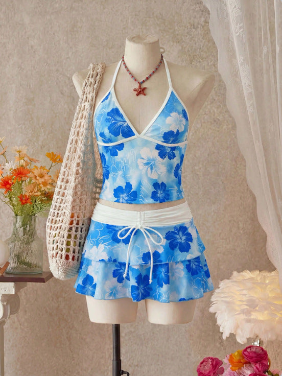 Women's Bikini Set with Skirt