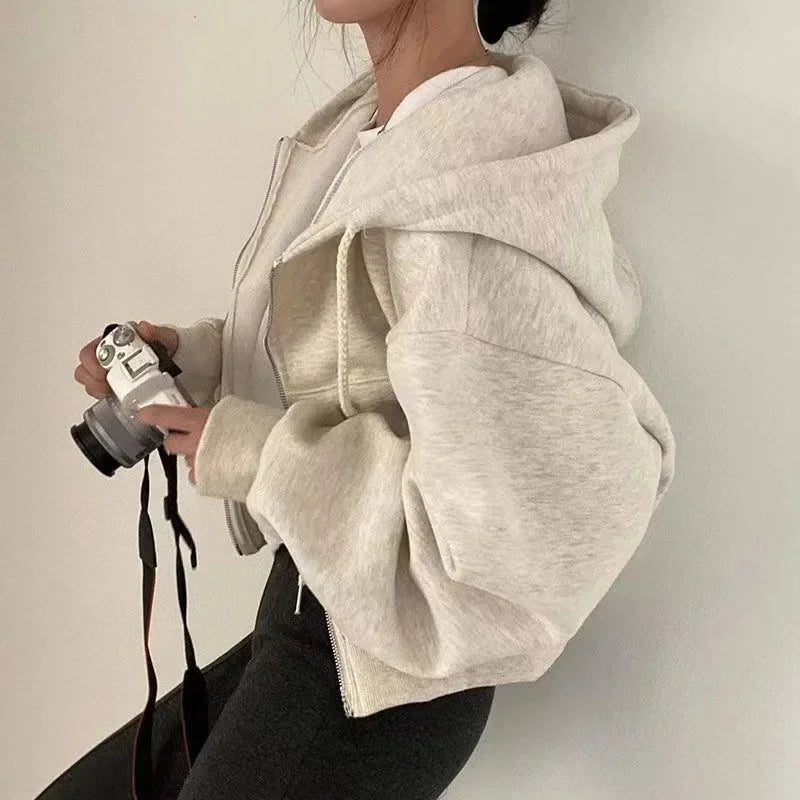 Women's Casual Winter Zip-Up Hoodie