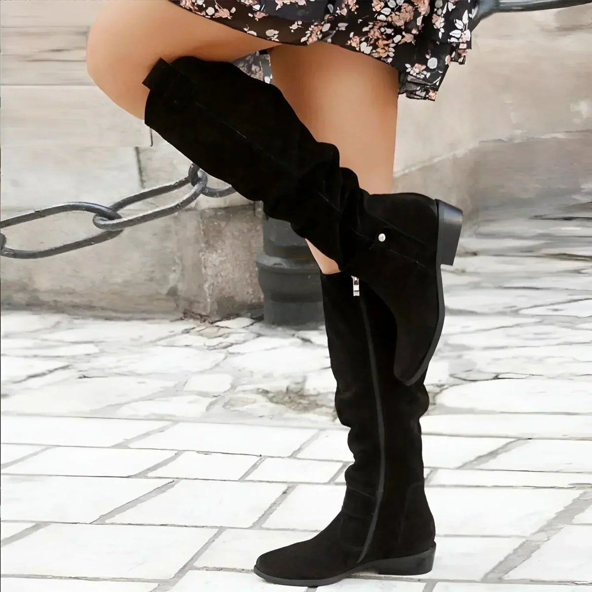 Women's Leather or Suede Boots - Timeless Design, Comfortable & Winter-Ready