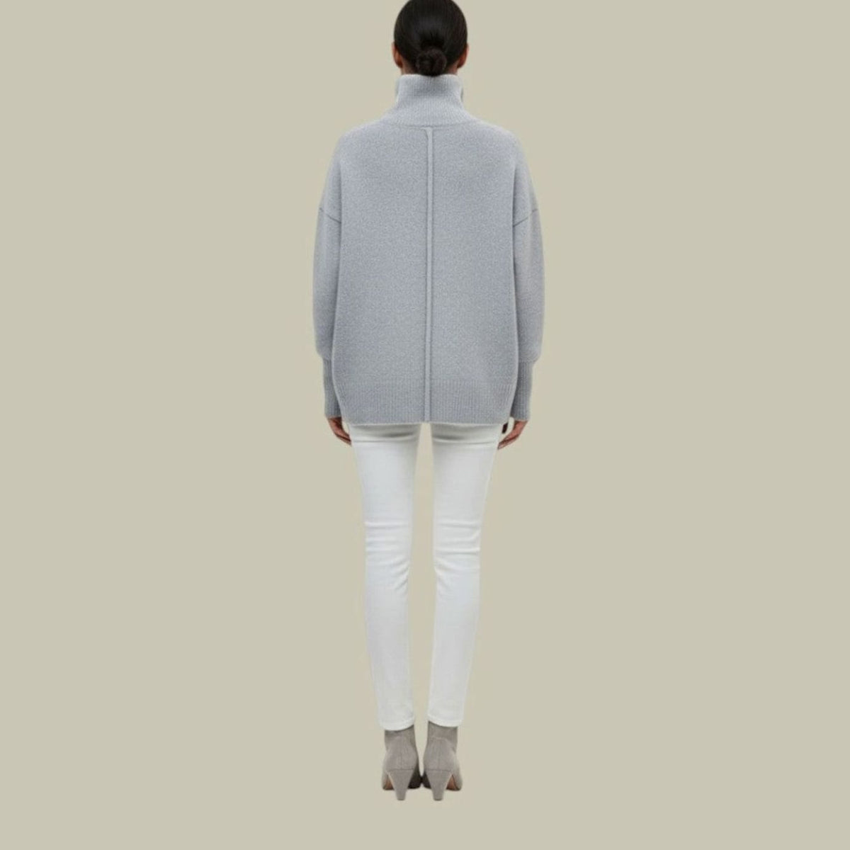Women's Oversized Loose-Fit Cozy Knit Turtleneck Sweater