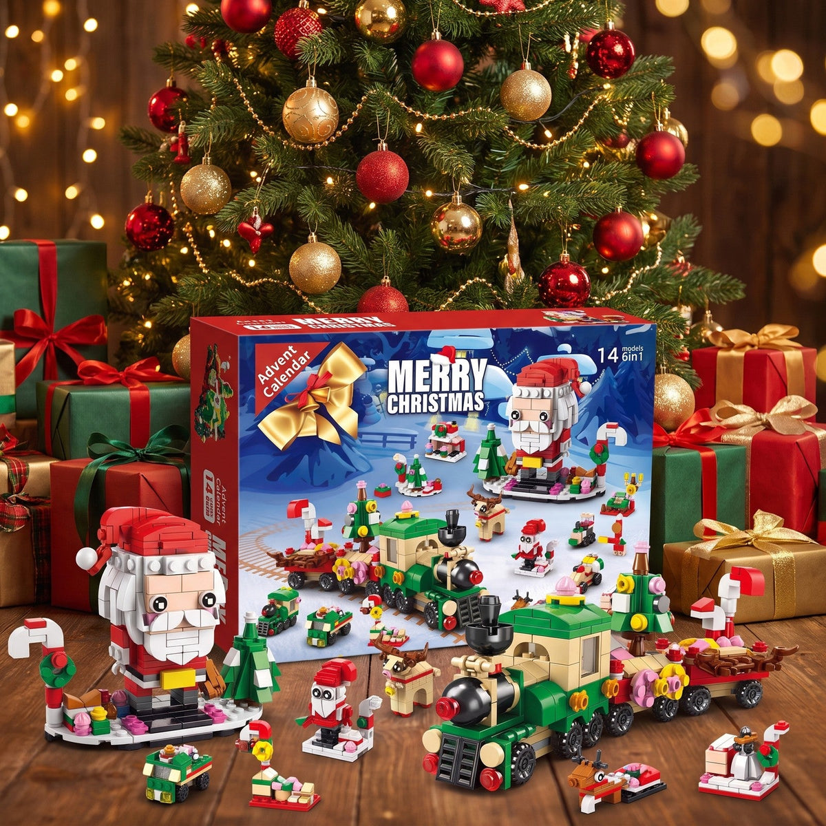 12-Day Christmas Brick Advent Calendar, 14 Builds 6-in-1, Choose from 8 Styles