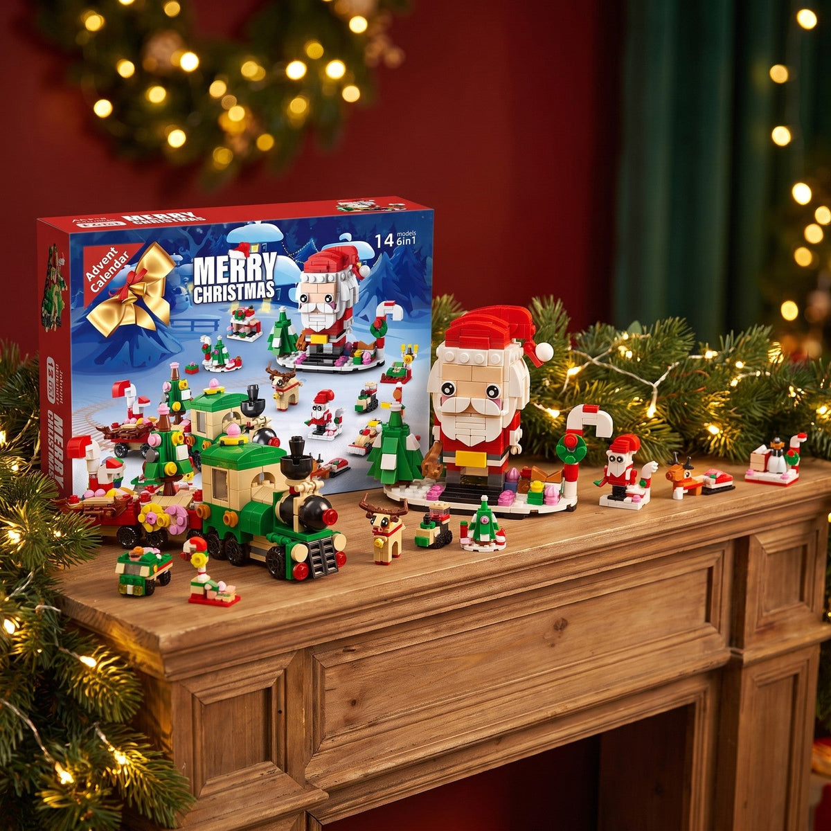 12-Day Christmas Brick Advent Calendar, 14 Builds 6-in-1, Choose from 8 Styles