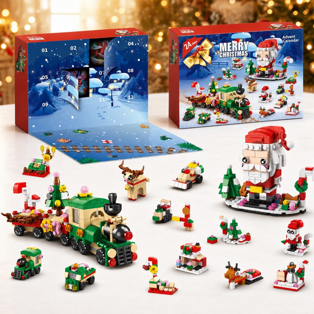 12-Day Christmas Brick Advent Calendar, 14 Builds 6-in-1, Choose from 8 Styles